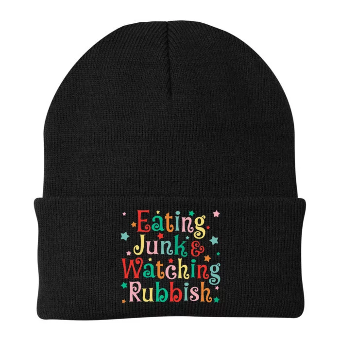 Eating Junk Xmas Food And Watching Rubbish Christmas Funny Knit Cap Winter Beanie