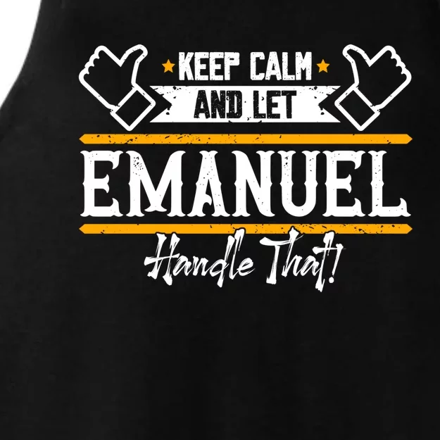 Euel Keep Calm And Let Euel Handle That Funny Gift Ladies Tri-Blend Wicking Tank