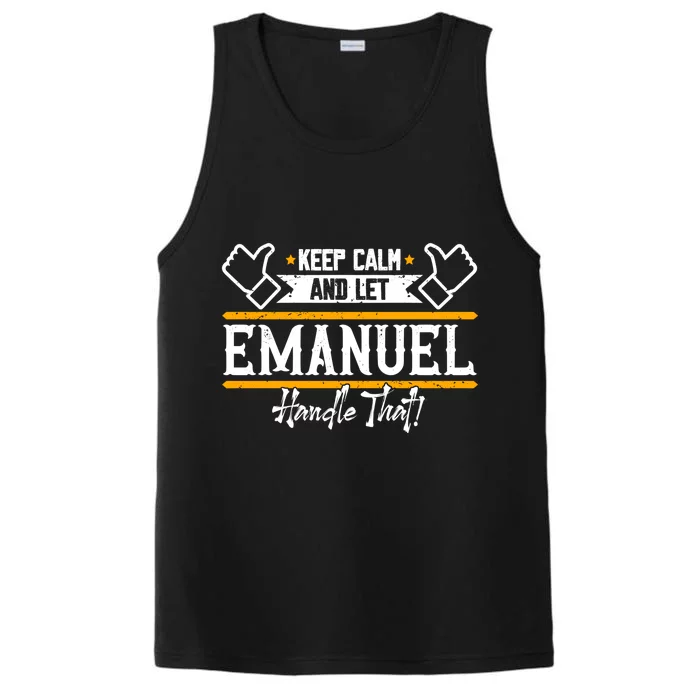 Euel Keep Calm And Let Euel Handle That Funny Gift Performance Tank