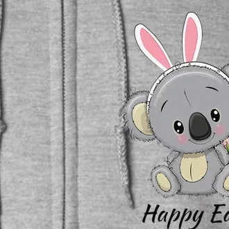 Easter Koala, Cute Kawaii Style, Rabbit Ears, Basket Of Ears Full Zip Hoodie