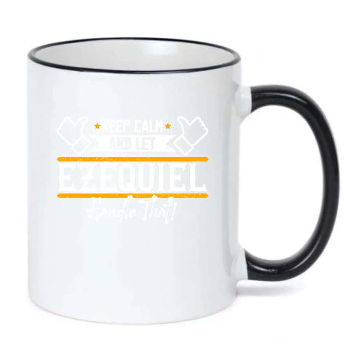 Ezequiel | Keep Calm And Let Ezequiel Handle That Sweatshirt Black Color Changing Mug