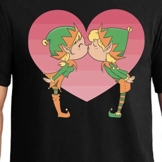 Elf's Kissing Pajama Set