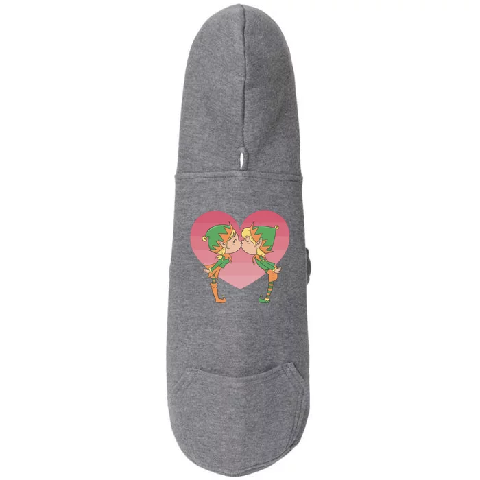 Elf's Kissing Doggie 3-End Fleece Hoodie