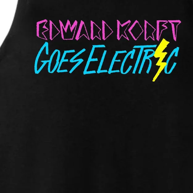 Edward Korft Goes Electric Edward Korft Merch Ladies Tri-Blend Wicking Tank