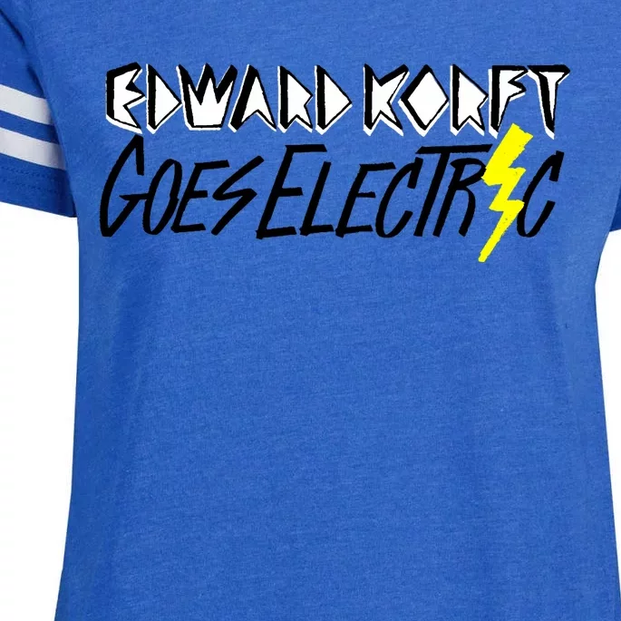 Edward Korft Goes Electric Edward Korft Merch Enza Ladies Jersey Football T-Shirt