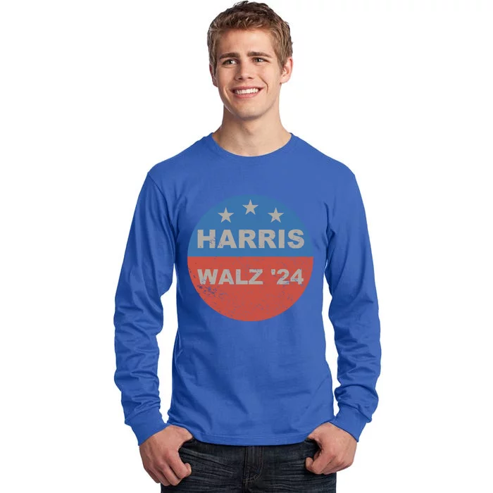 Elect Kamala Harris And Vice President Tim Walz Distressed Gift Tall Long Sleeve T-Shirt