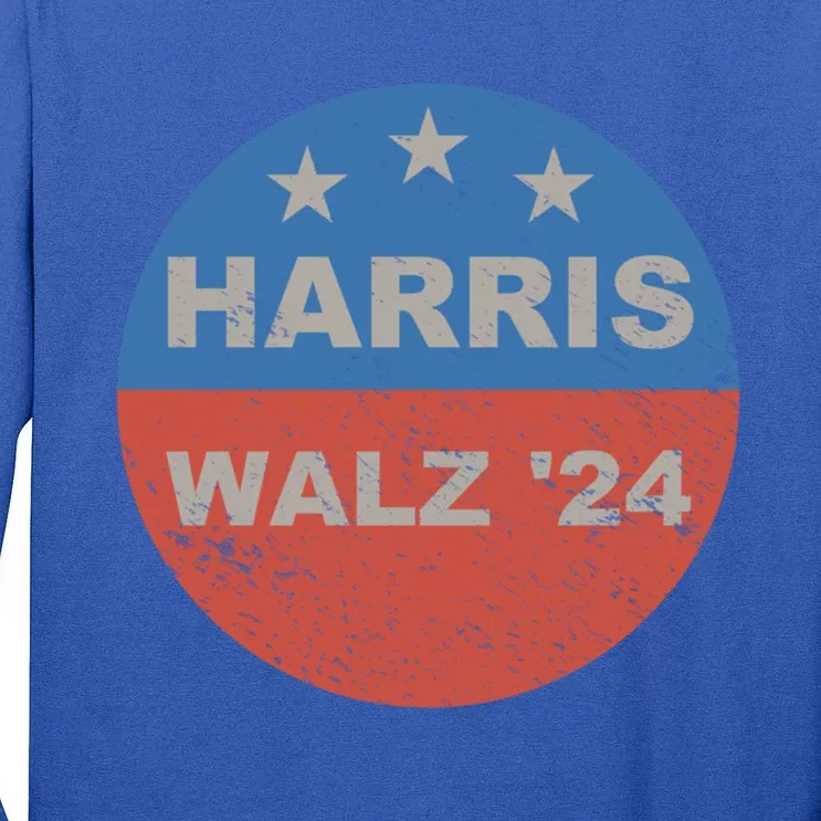 Elect Kamala Harris And Vice President Tim Walz Distressed Gift Tall Long Sleeve T-Shirt