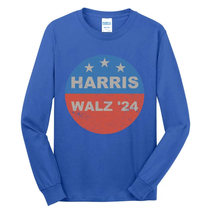 Elect Kamala Harris And Vice President Tim Walz Distressed Gift Tall Long Sleeve T-Shirt