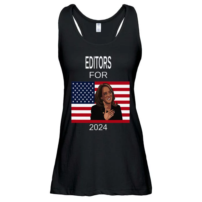 Editors Kamala Harris For President Freedom Supporter Ladies Essential Flowy Tank