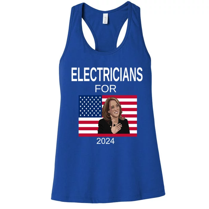 Electricians Kamala Harris For President Freedom Supporter Gift Women's Racerback Tank