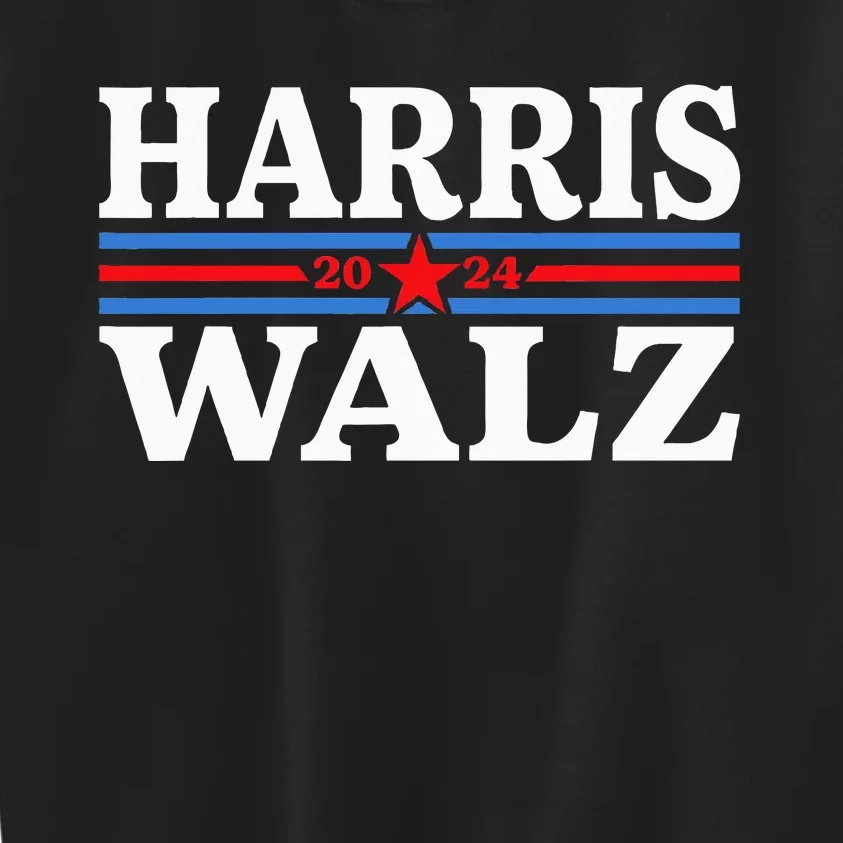 Election Kamala Harris Tim Waltz 2024 Kids Sweatshirt