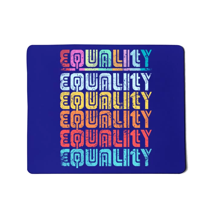 Equality Kind Hurights Retro Rainbow Vintage Distressed Cool Gift Mousepad