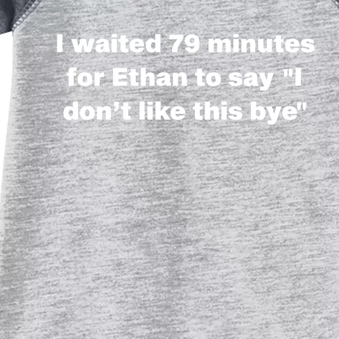 Ethan Klein I Waited 79 Minutes For Ethan To Say I DonT Like This Bye Infant Baby Jersey Bodysuit