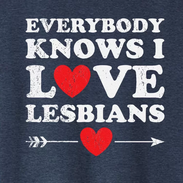 Everybody Knows I Love Lesbians Women's Crop Top Tee