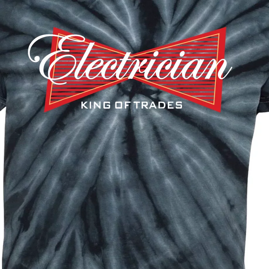 Electrician King Of Trades Funny Gift Kids Tie-Dye T-Shirt