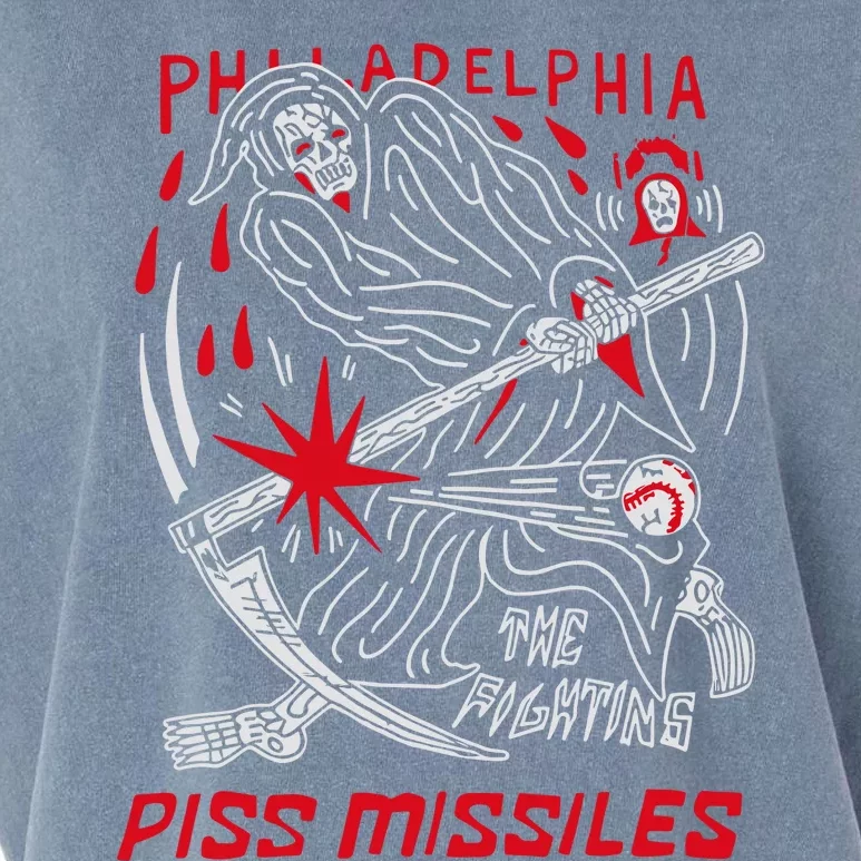 Eric Kenney Philadelphia The Fighting Piss Missiles Garment-Dyed Women's Muscle Tee