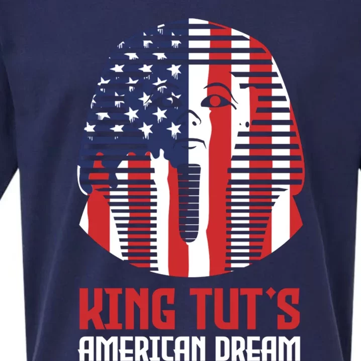 Egyptian King Statue Funny King Tut's American Dream Gift Sueded Cloud Jersey T-Shirt