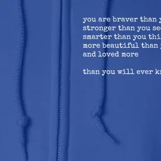 Ever Know 'S Inspirational Mom Tees Cute Quote Great Gift Full Zip Hoodie