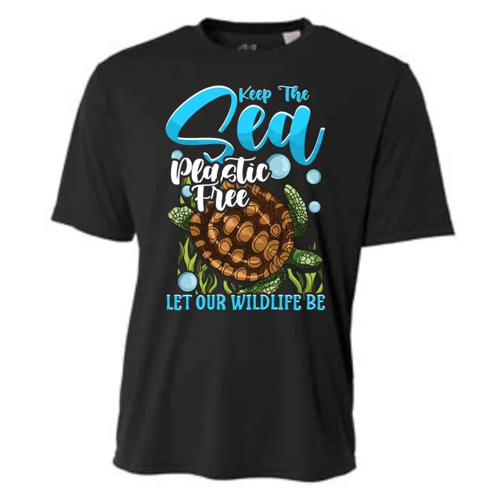 Environtal Keep The Sea Plastic Free Save Wildlife Turtle Gift Cooling Performance Crew T-Shirt