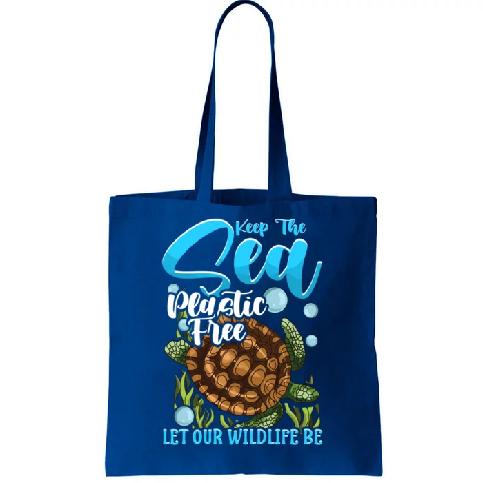 Environtal Keep The Sea Plastic Free Save Wildlife Turtle Gift Tote Bag