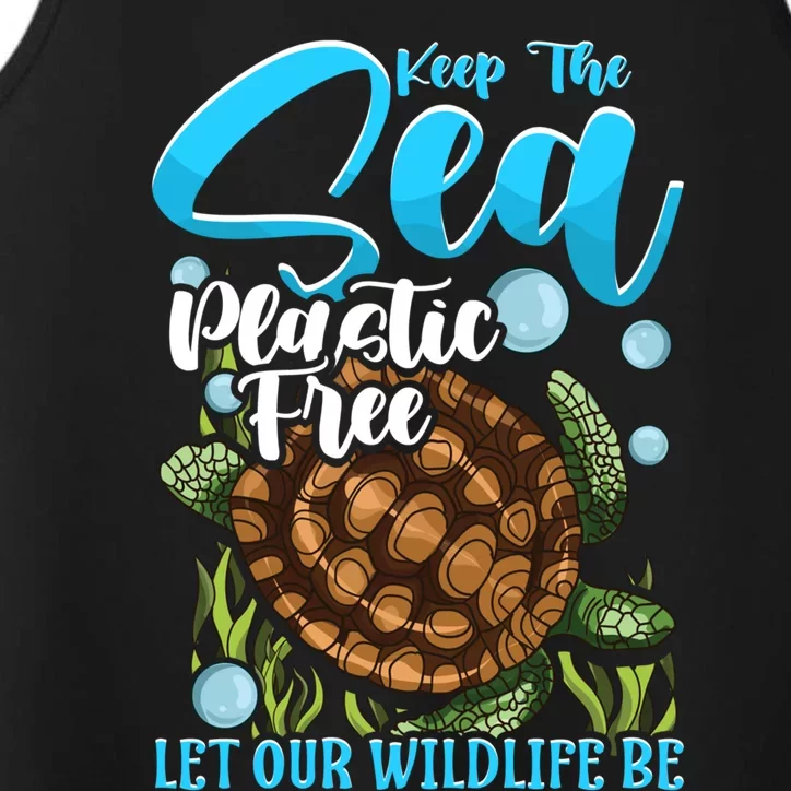 Environtal Keep The Sea Plastic Free Save Wildlife Turtle Gift Performance Tank