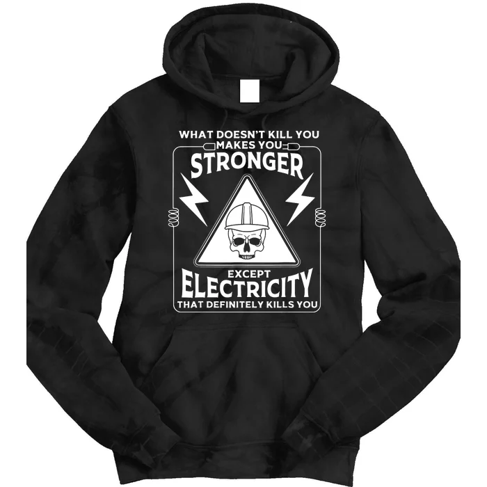 Electricity Kill You Lineman Tie Dye Hoodie