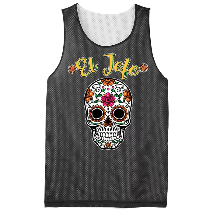 El Jefe Dia De Los Muertos Mesh Reversible Basketball Jersey Tank