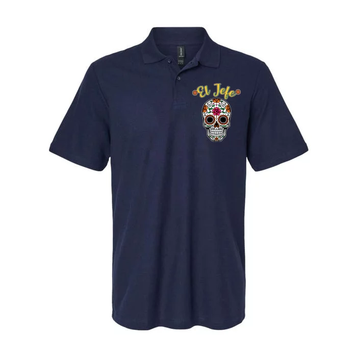 El Jefe Dia De Los Muertos Softstyle Adult Sport Polo