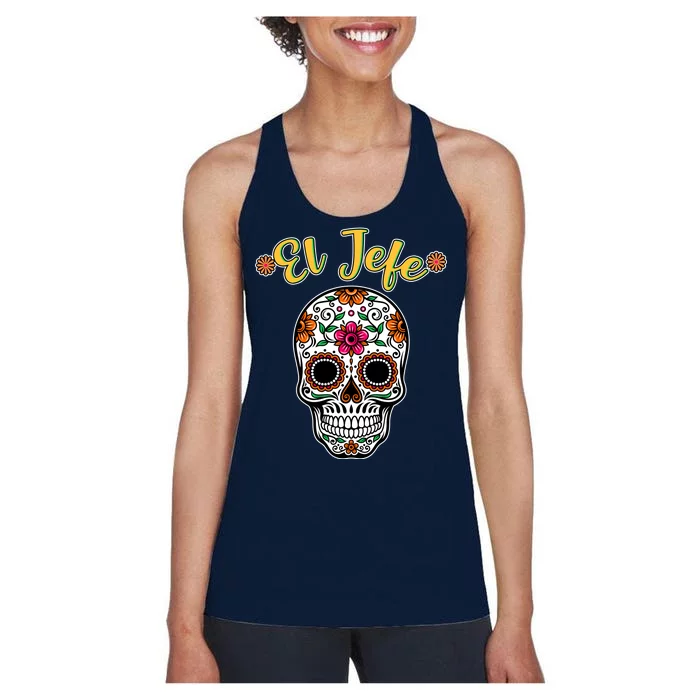 El Jefe Dia De Los Muertos Women's Racerback Tank