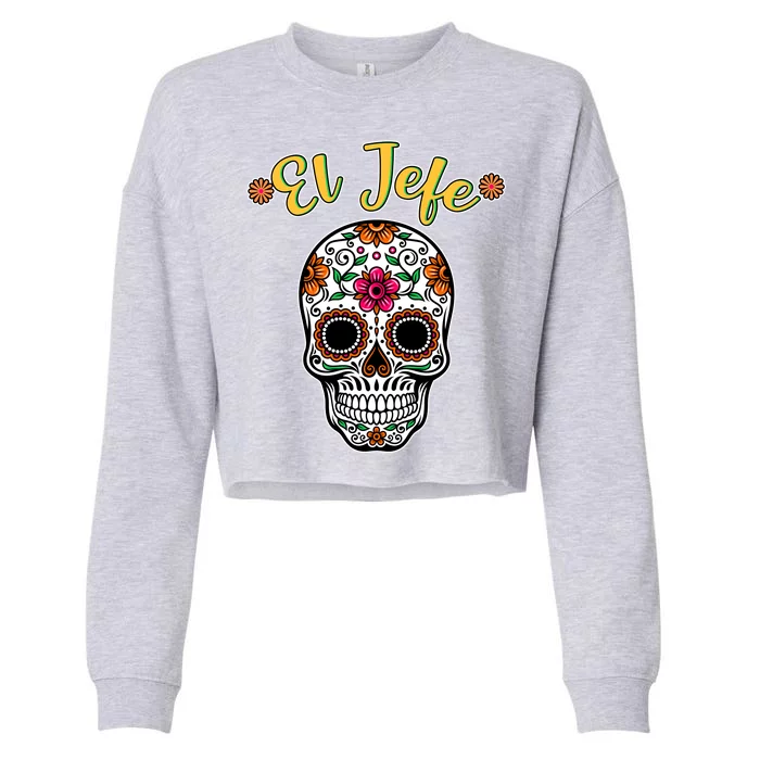 El Jefe Dia De Los Muertos Cropped Pullover Crew