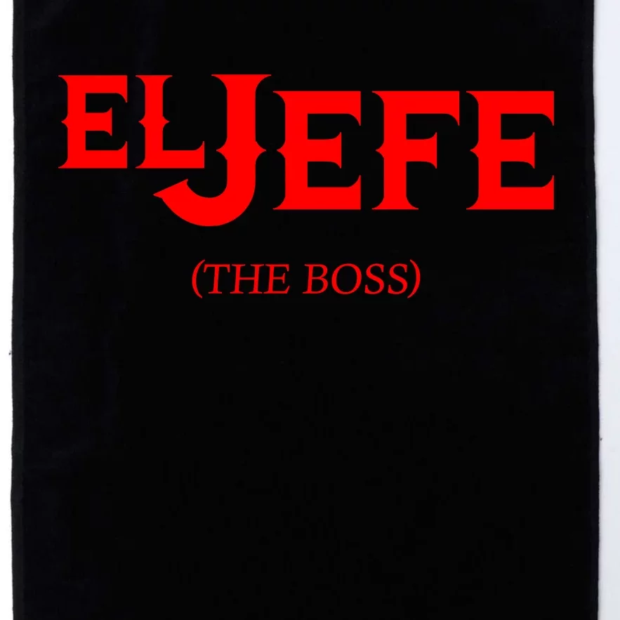 El Jefe (The Boss) Funny Text Logo Platinum Collection Golf Towel