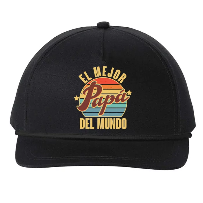 El Mejor Papá Del Mundo Vintage Snapback Five-Panel Rope Hat