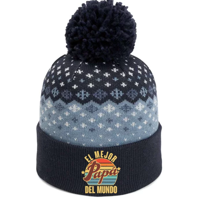 El Mejor Papá Del Mundo Vintage The Baniff Cuffed Pom Beanie