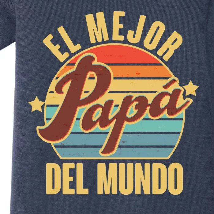 El Mejor Papá Del Mundo Vintage Baby Bodysuit