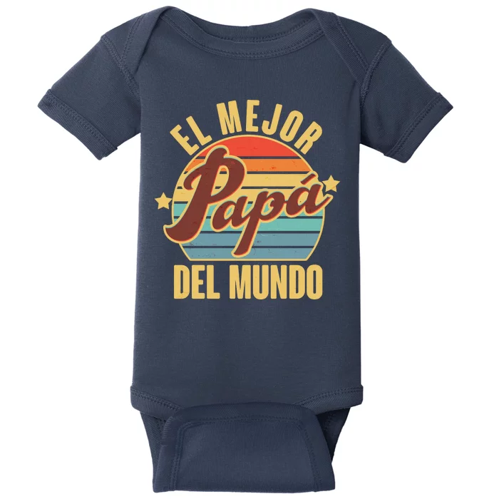 El Mejor Papá Del Mundo Vintage Baby Bodysuit