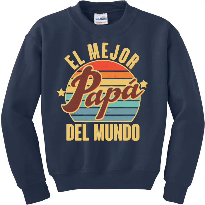 El Mejor Papá Del Mundo Vintage Kids Sweatshirt