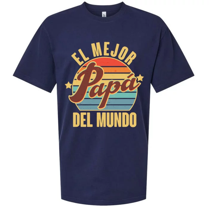 El Mejor Papá Del Mundo Vintage Sueded Cloud Jersey T-Shirt