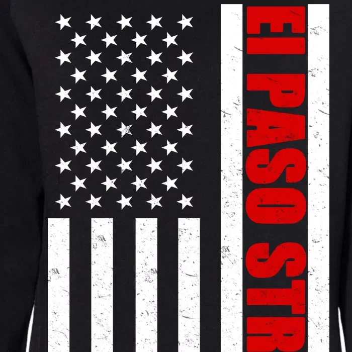 El Paso Strong American Flag Womens California Wash Sweatshirt