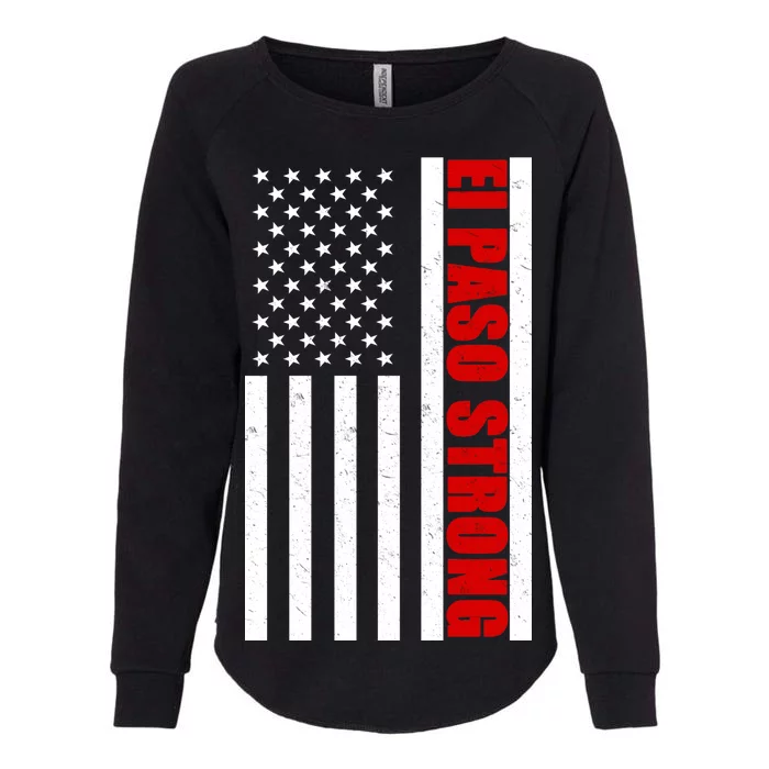 El Paso Strong American Flag Womens California Wash Sweatshirt