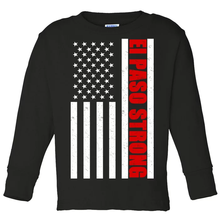 El Paso Strong American Flag Toddler Long Sleeve Shirt