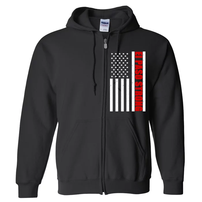 El Paso Strong American Flag Full Zip Hoodie