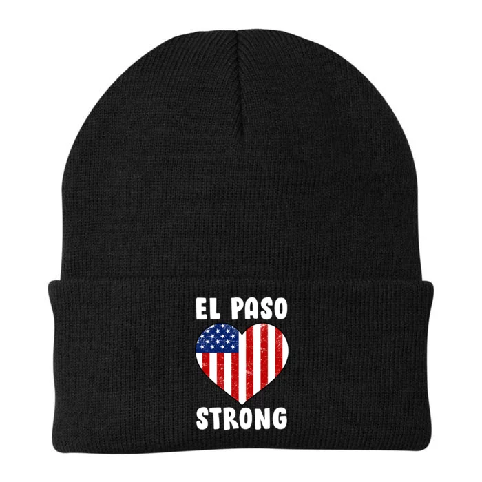 El Paso Strong American Texas Heart Knit Cap Winter Beanie