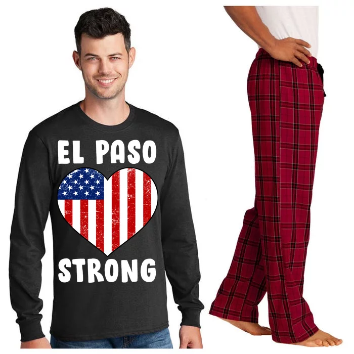 El Paso Strong American Texas Heart Long Sleeve Pajama Set