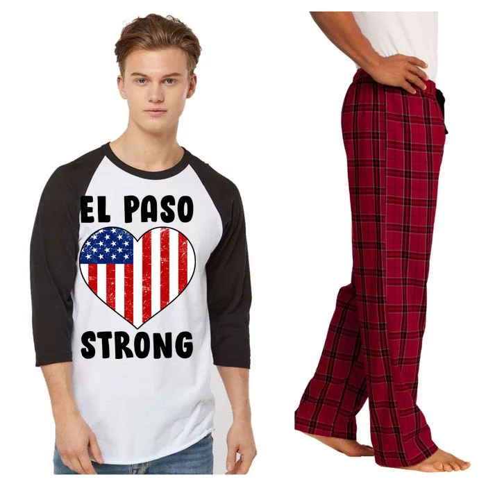 El Paso Strong American Texas Heart Raglan Sleeve Pajama Set