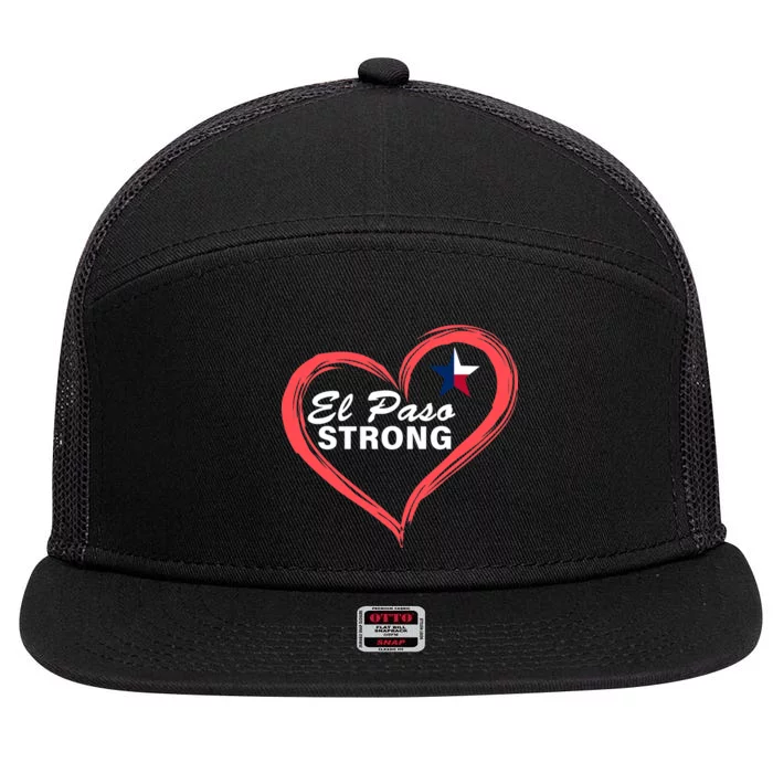 El Paso Strong Heart Texas Star 7 Panel Mesh Trucker Snapback Hat