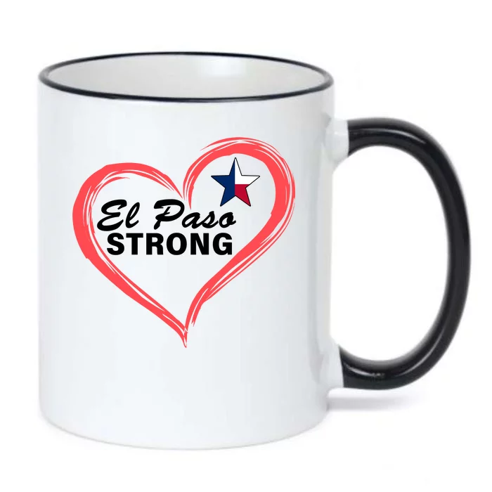 El Paso Strong Heart Texas Star Black Color Changing Mug