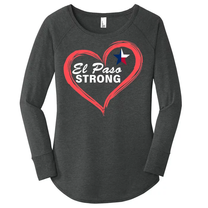 El Paso Strong Heart Texas Star Women's Perfect Tri Tunic Long Sleeve Shirt