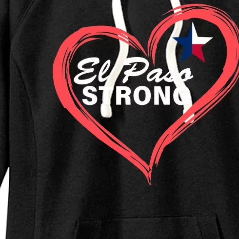 El Paso Strong Heart Texas Star Women's Fleece Hoodie