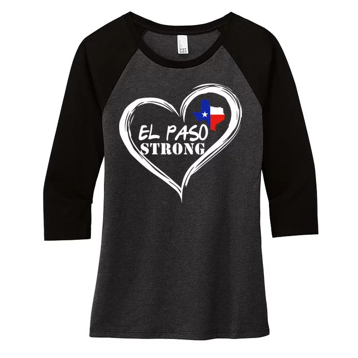 El Paso Strong Support Texas Women's Tri-Blend 3/4-Sleeve Raglan Shirt