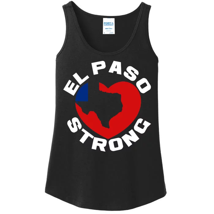 El Paso Strong Texas Heart Ladies Essential Tank